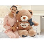 3.5 Feet Fat and Huge Brown Hello Teddy Bear